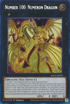 Number 100: Numeron Dragon [RA01-EN039] Secret Rare - Yu-Gi-Oh! - Card Brawlers | Quebec | Canada |
