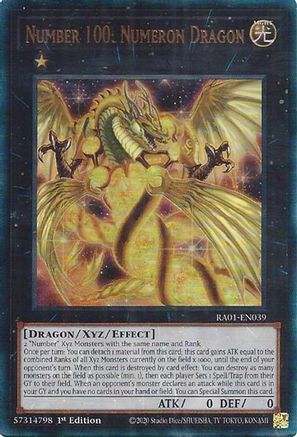 Number 100: Numeron Dragon [RA01-EN039] Prismatic Ultimate Rare - Yu-Gi-Oh! - Card Brawlers | Quebec | Canada |