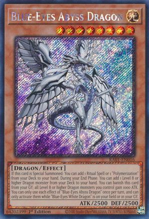 Blue-Eyes Abyss Dragon [RA01-EN016] Platinum Secret Rare - Yu-Gi-Oh! - Card Brawlers | Quebec | Canada |