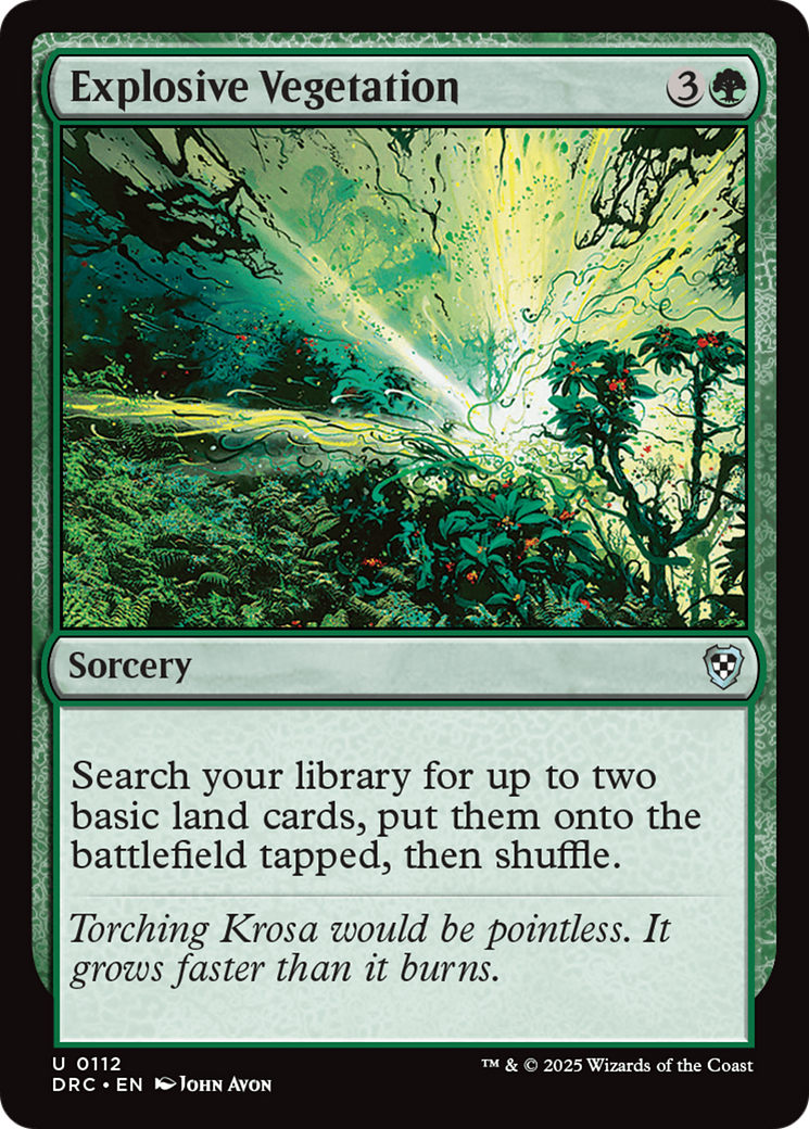 Explosive Vegetation [Aetherdrift Commander] - Magic: The Gathering - Card Brawlers | Quebec | Canada |