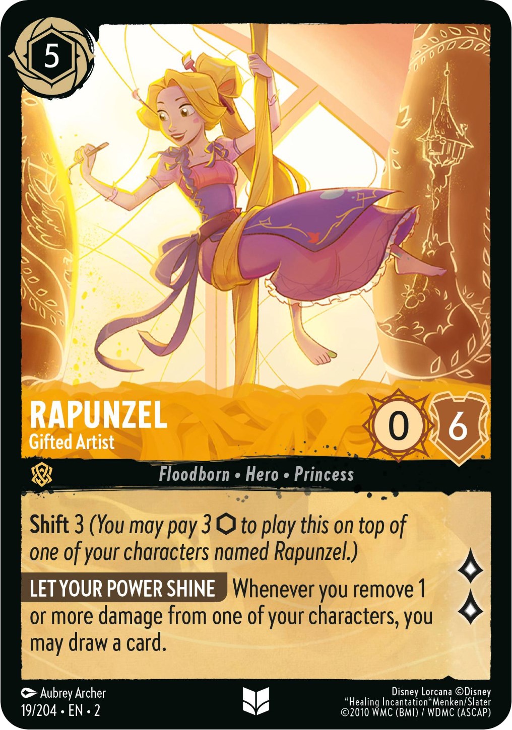 Rapunzel - Gifted Artist (19/204) [Rise of the Floodborn] - Disney - Card Brawlers | Quebec | Canada |