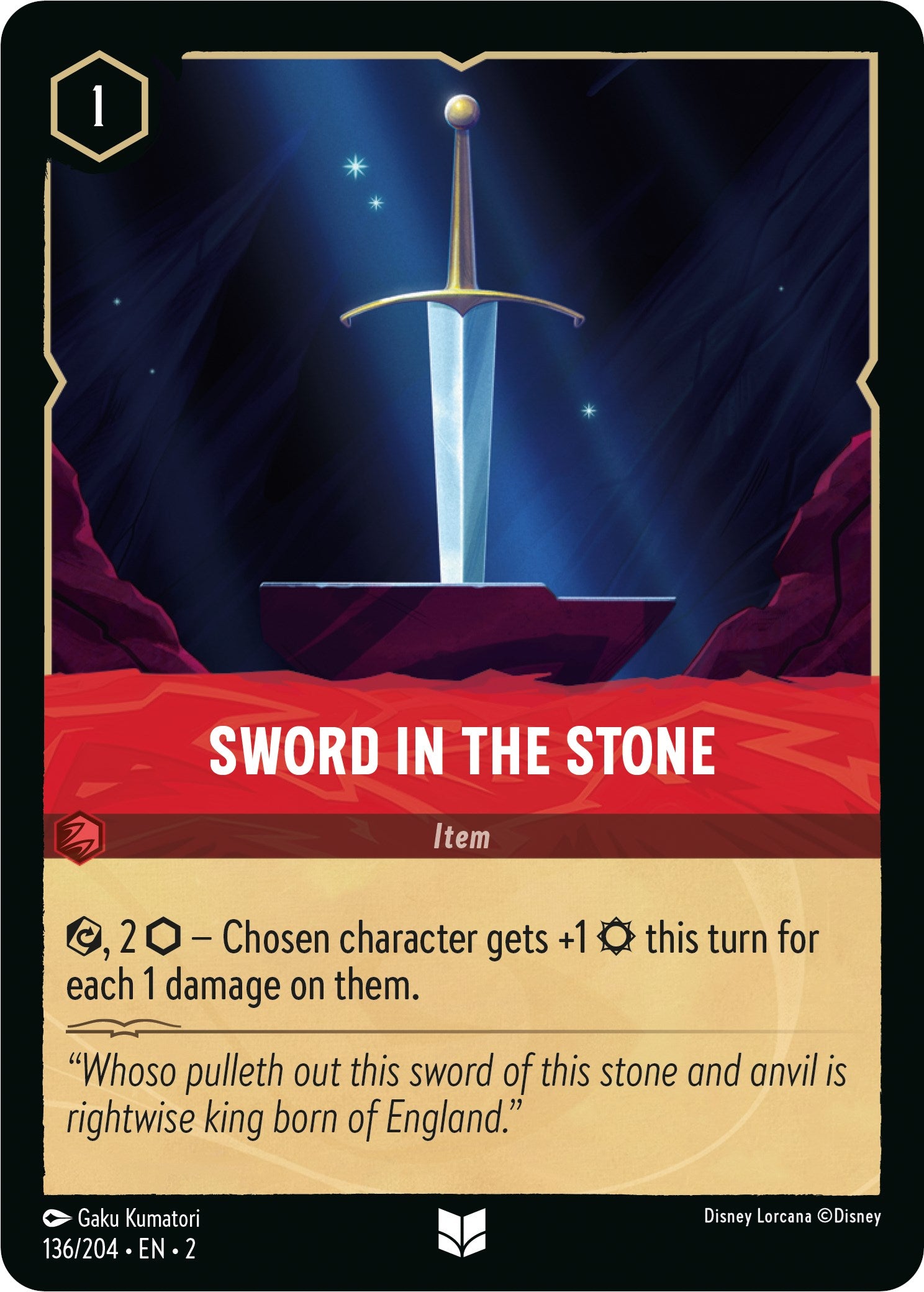 Sword in the Stone (136/204) [Rise of the Floodborn] - Disney - Card Brawlers | Quebec | Canada |