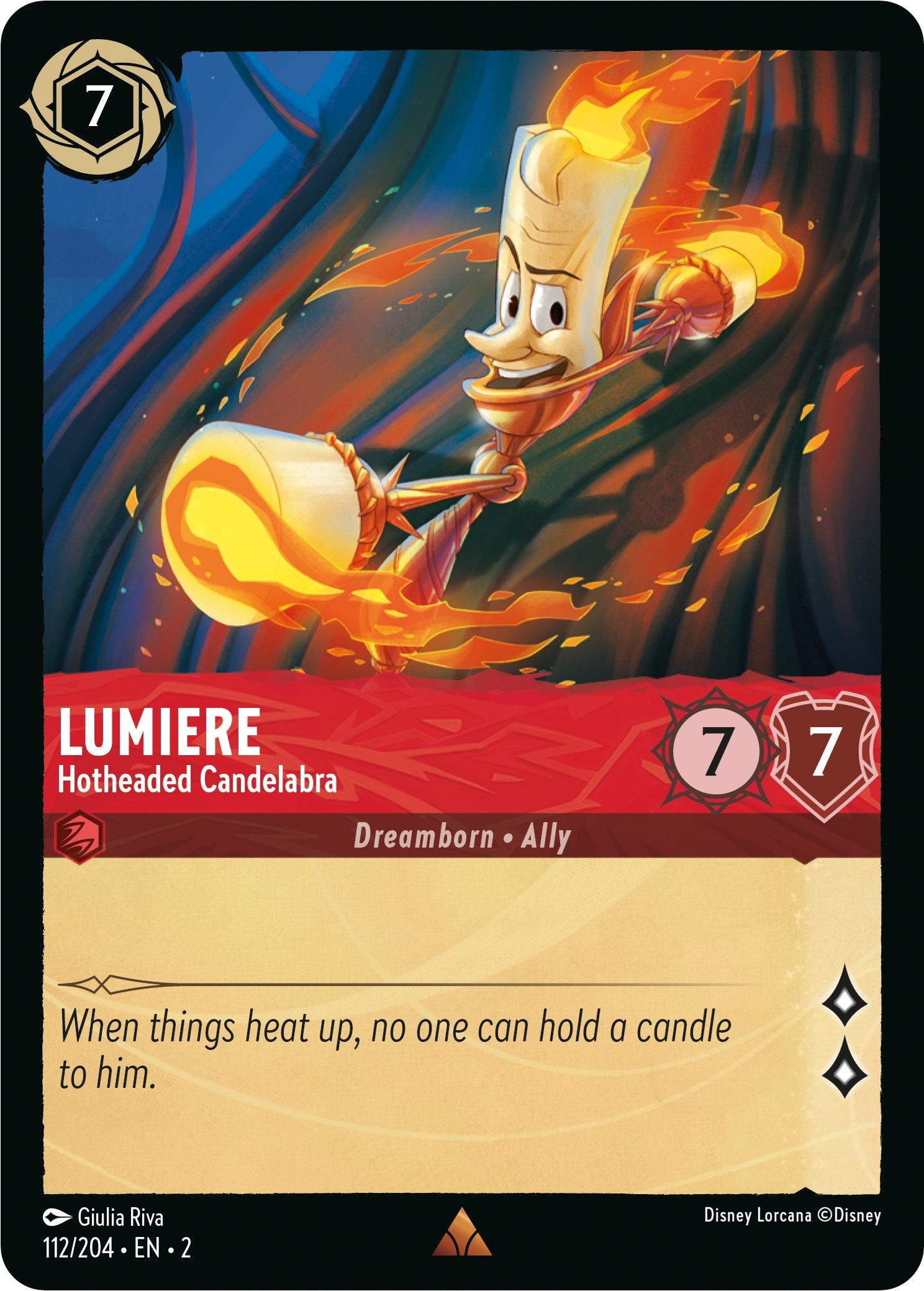 Lumiere - Hotheaded Candelabra (112/204) [Rise of the Floodborn] - Disney - Card Brawlers | Quebec | Canada |