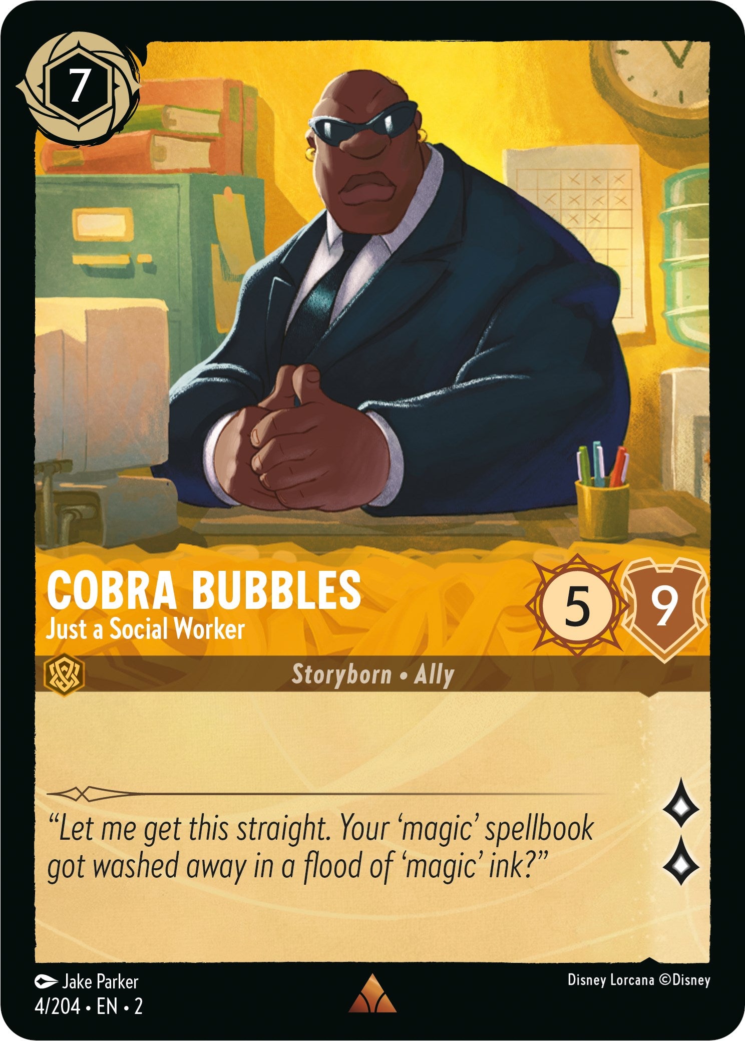 Cobra Bubbles - Just a Social Worker (4/204) [Rise of the Floodborn] - Disney - Card Brawlers | Quebec | Canada |