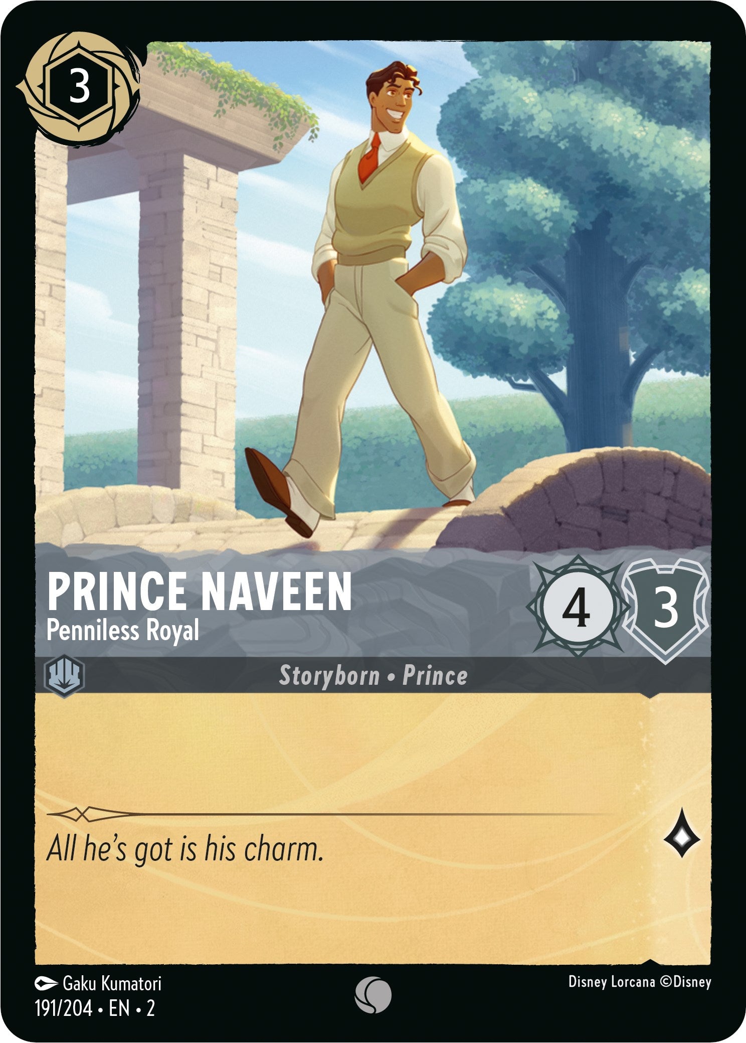 Prince Naveen - Penniless Royal (191/204) [Rise of the Floodborn] - Disney - Card Brawlers | Quebec | Canada |