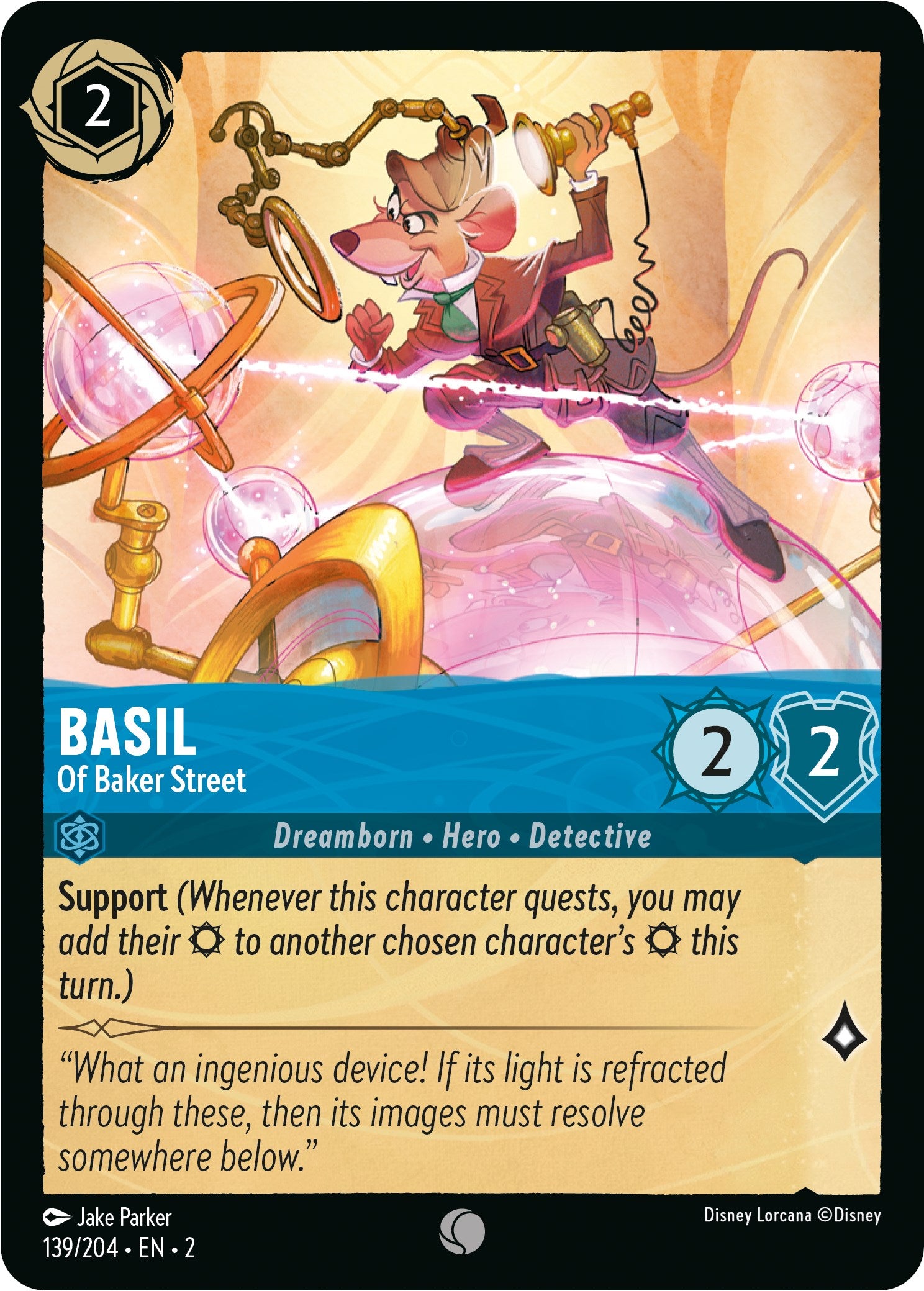 Basil - Of Baker Street (139/204) [Rise of the Floodborn] - Disney - Card Brawlers | Quebec | Canada |