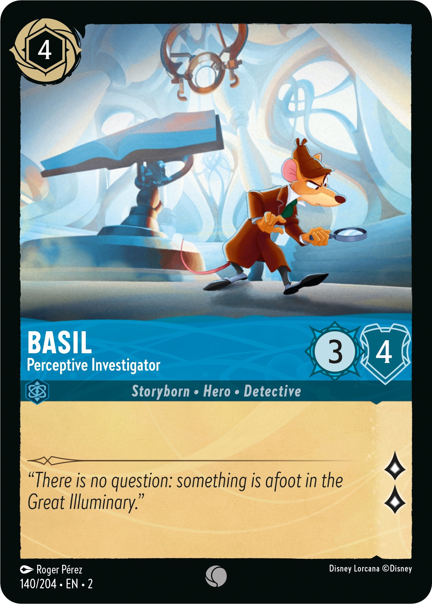 Basil - Perceptive Investigator (140/204) [Rise of the Floodborn] - Disney - Card Brawlers | Quebec | Canada |