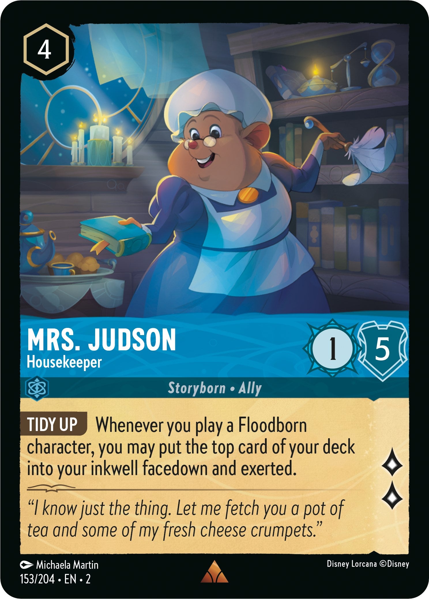 Mrs. Judson - Housekeeper (153/204) [Rise of the Floodborn] - Disney - Card Brawlers | Quebec | Canada |