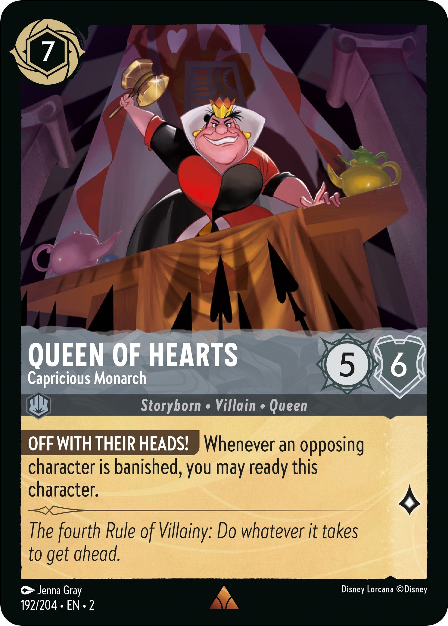 Queen of Hearts - Capricious Monarch (192/204) [Rise of the Floodborn] - Disney - Card Brawlers | Quebec | Canada |