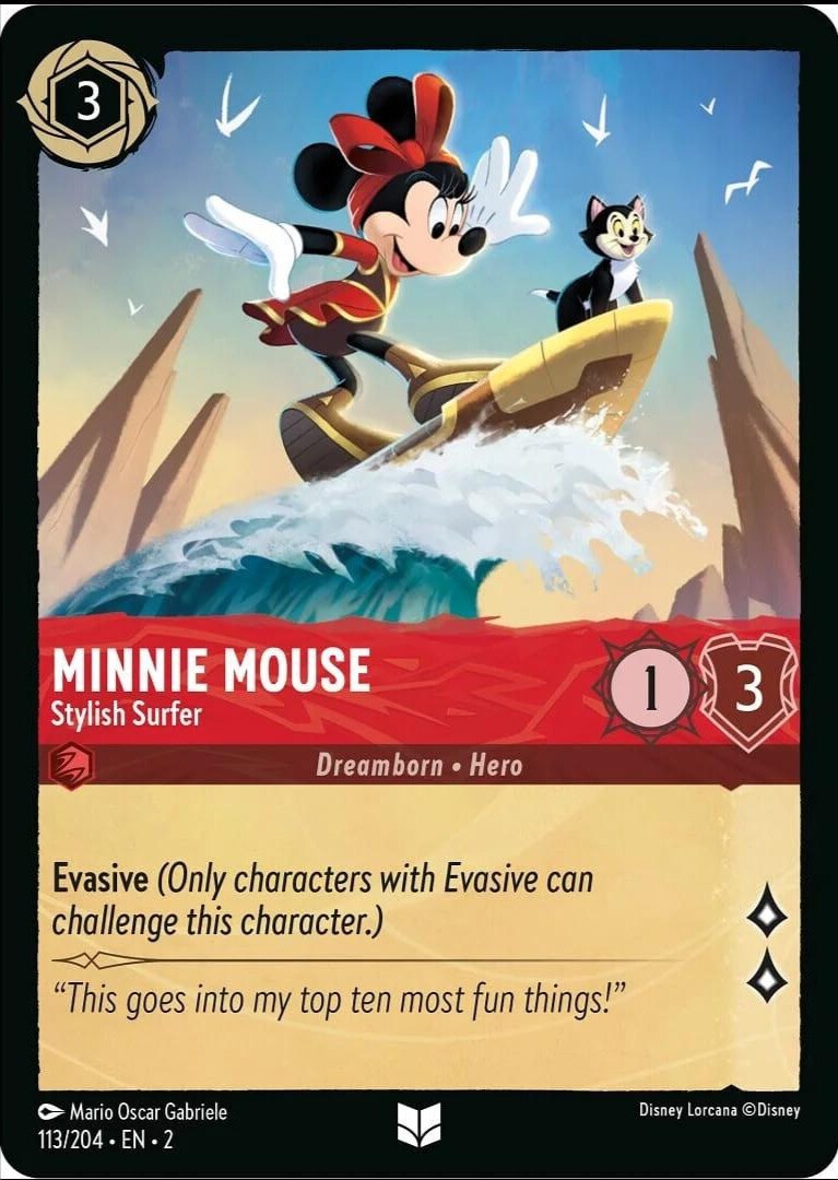 Minnie Mouse - Stylish Surfer (113/204) [Rise of the Floodborn] - Disney - Card Brawlers | Quebec | Canada |