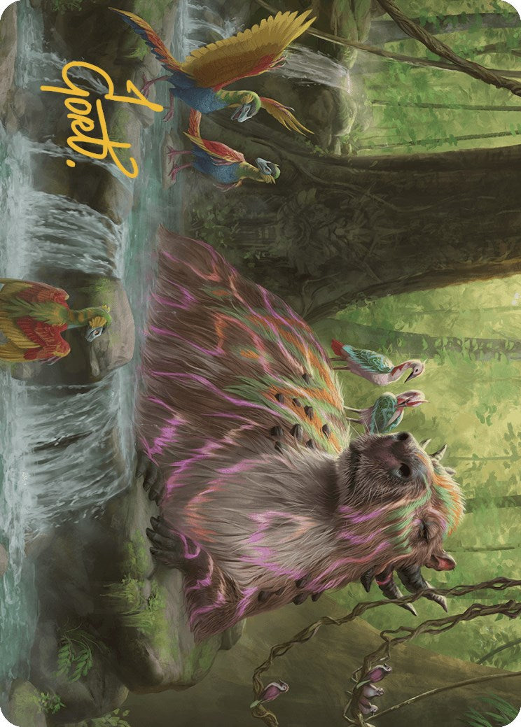 Basking Capybara Art Card (Gold-Stamped Signature) [The Lost Caverns of Ixalan Art Series] - Magic: The Gathering - Card Brawlers | Quebec | Canada |