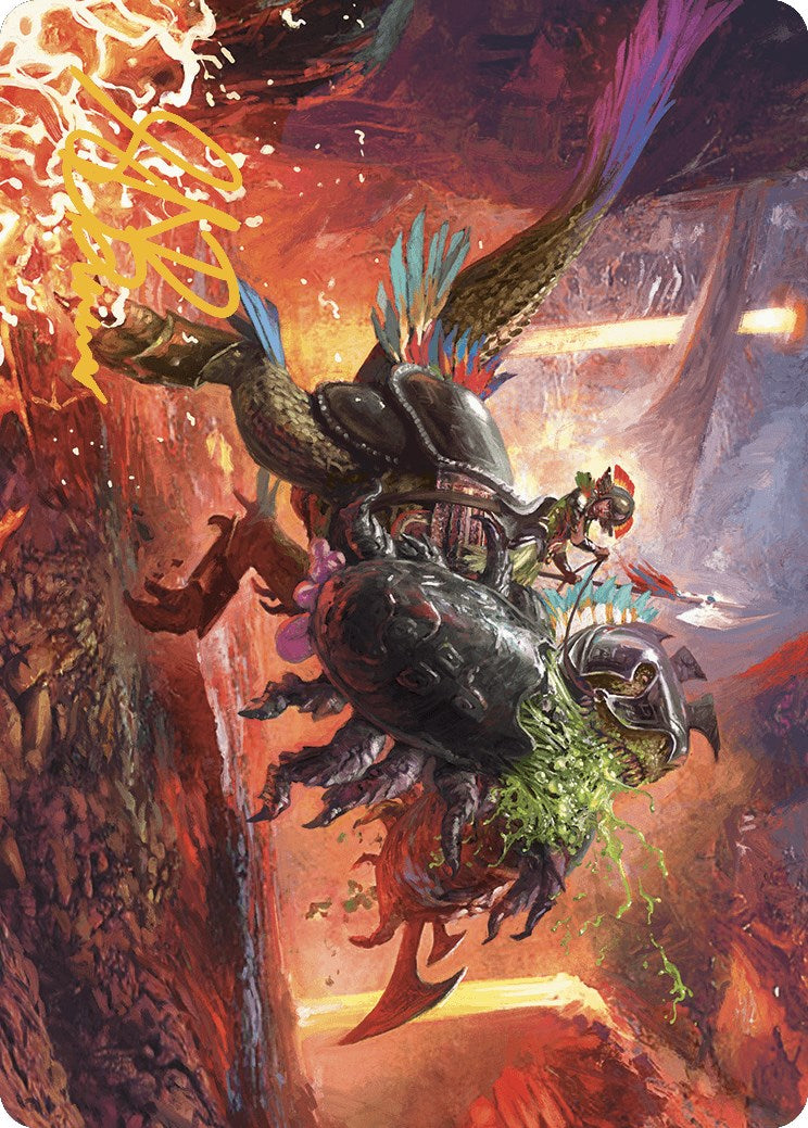 Triumphant Chomp Art Card (Gold-Stamped Signature) [The Lost Caverns of Ixalan Art Series] - Magic: The Gathering - Card Brawlers | Quebec | Canada |