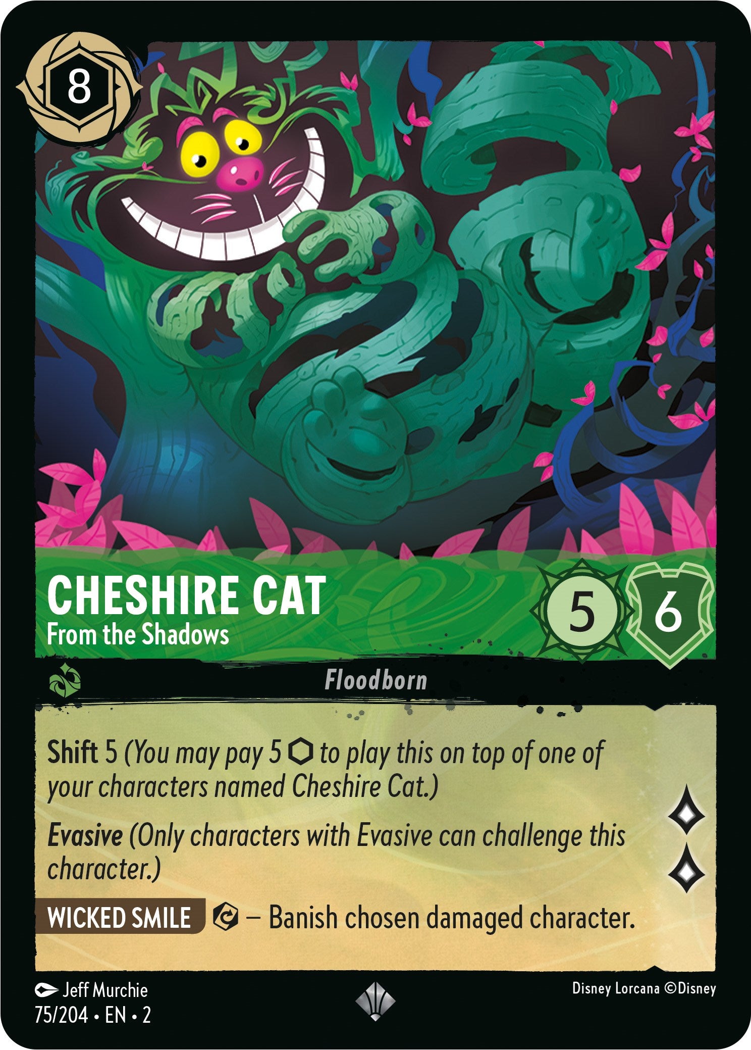 Cheshire Cat - From the Shadows (75/204) [Rise of the Floodborn] - Disney - Card Brawlers | Quebec | Canada |