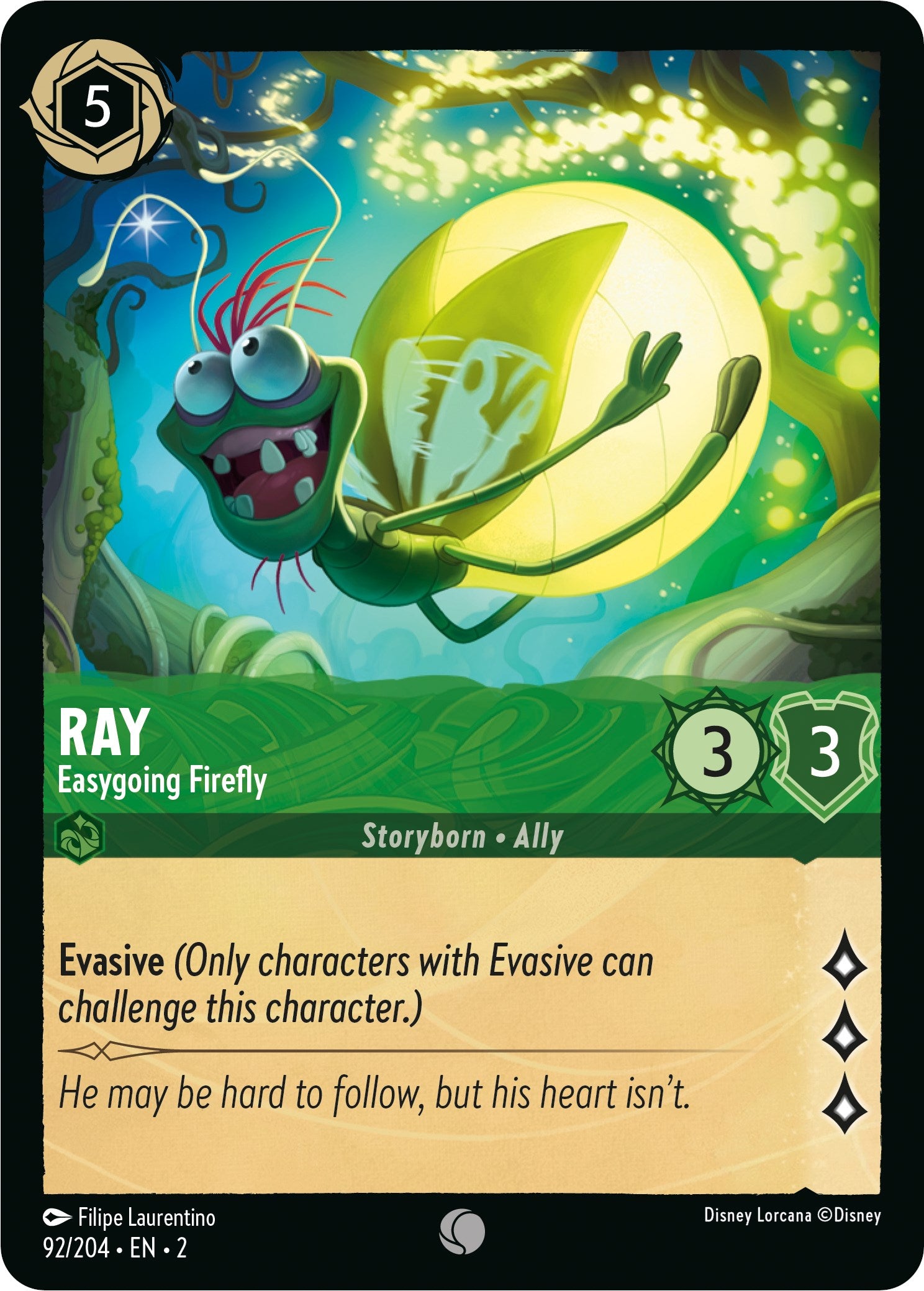 Ray - Easygoing Firefly (92/204) [Rise of the Floodborn] - Disney - Card Brawlers | Quebec | Canada |