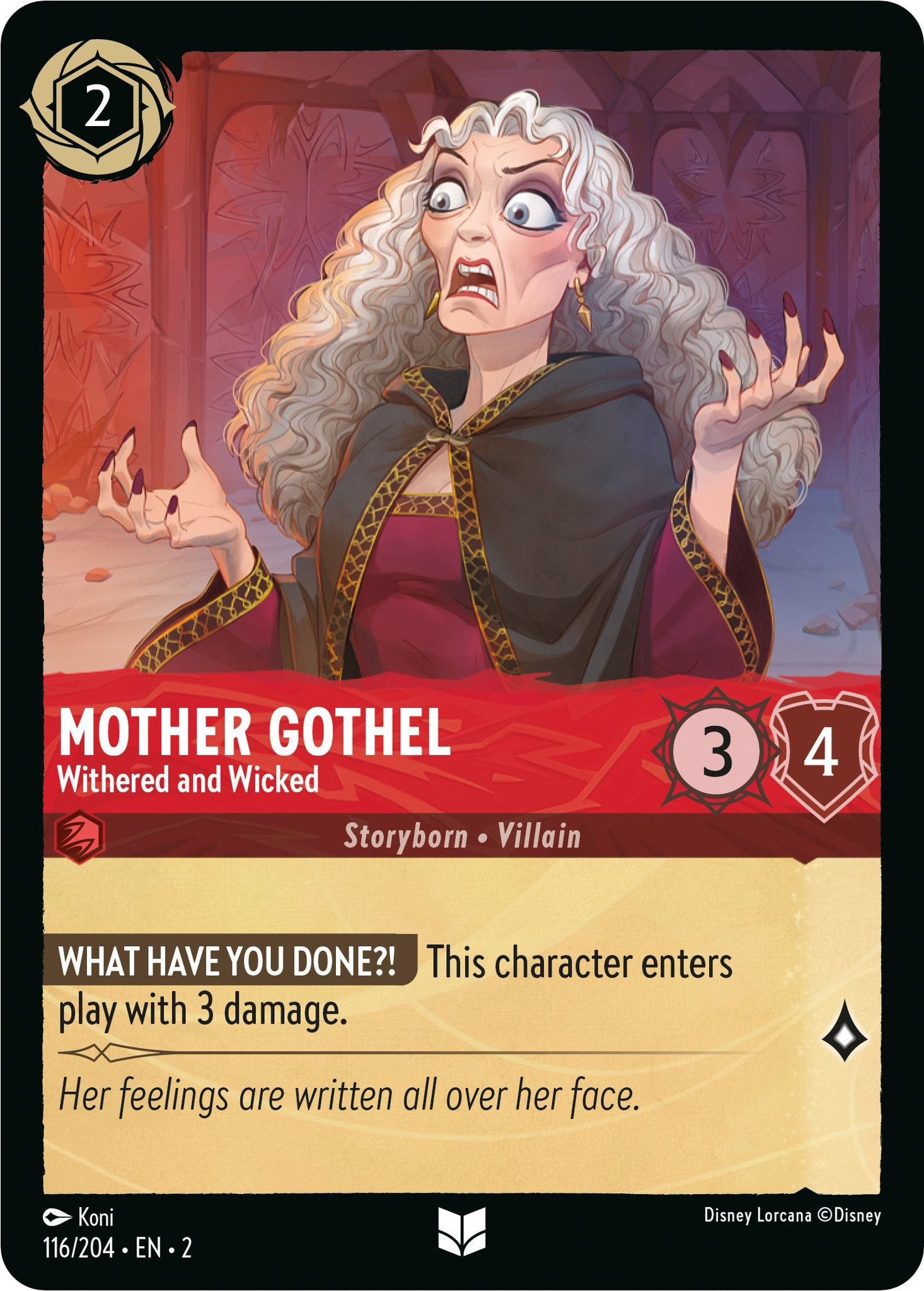 Mother Gothel - Withered and Wicked (116/204) [Rise of the Floodborn] - Disney - Card Brawlers | Quebec | Canada |