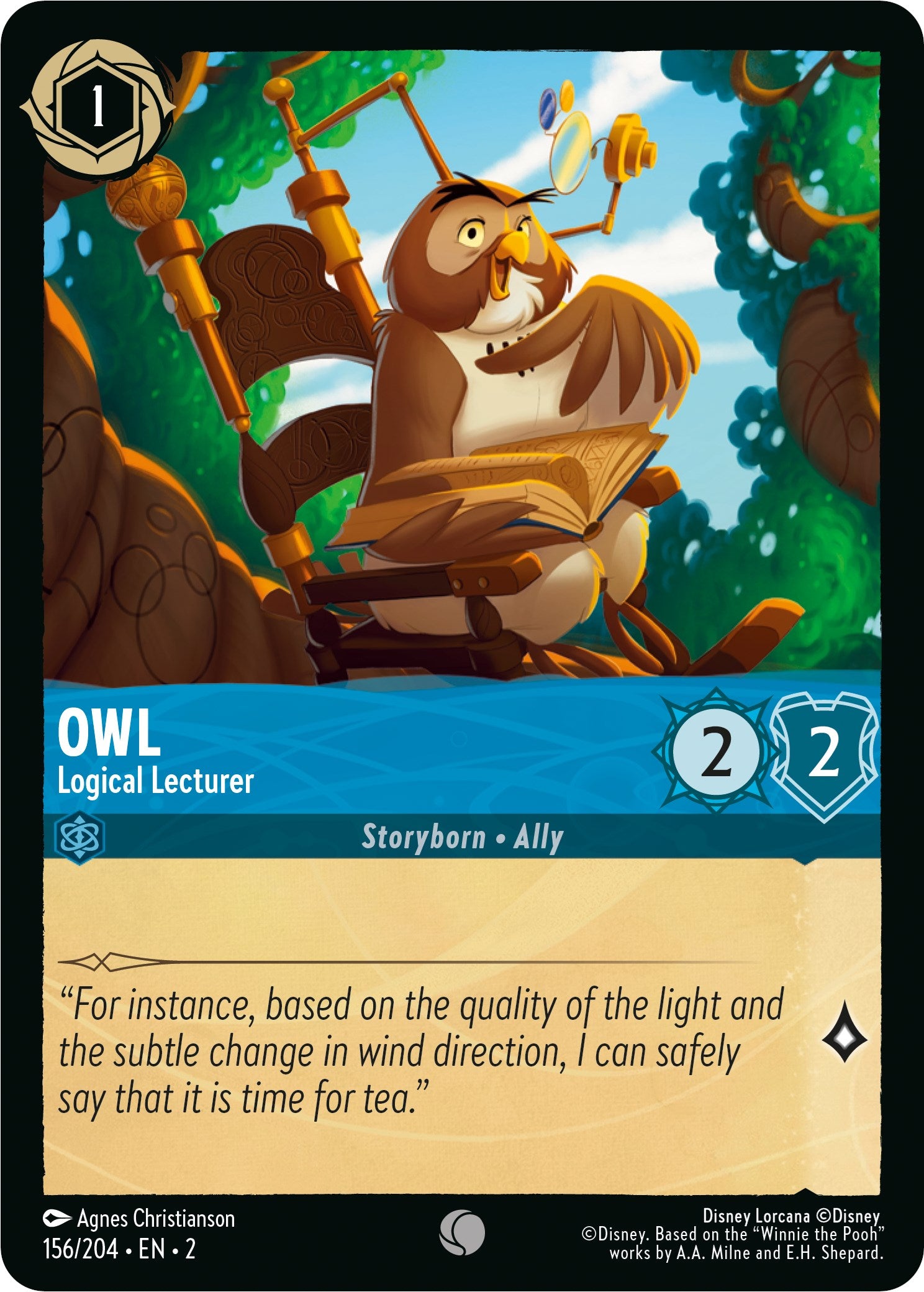 Owl - Logical Lecturer (156/204) [Rise of the Floodborn] - Disney - Card Brawlers | Quebec | Canada |