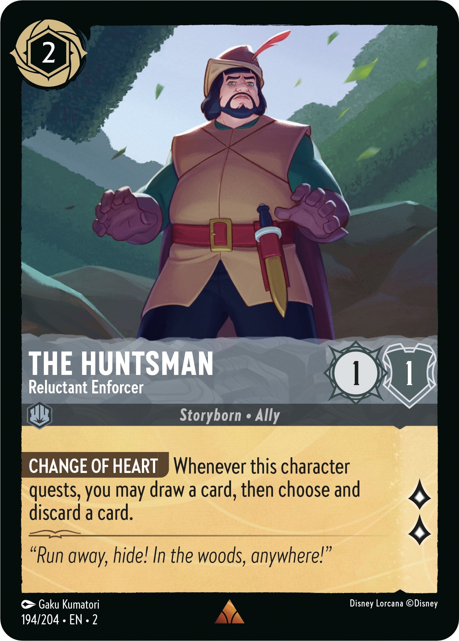 The Huntsman - Reluctant Enforcer (194/204) [Rise of the Floodborn] - Disney - Card Brawlers | Quebec | Canada |