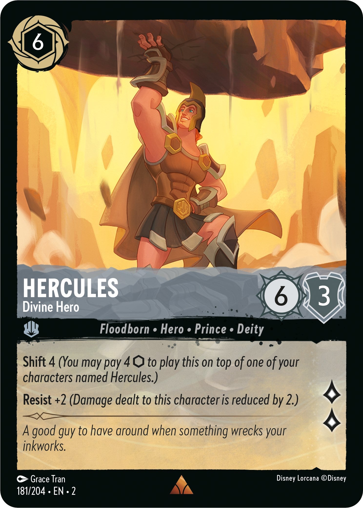 Hercules - Divine Hero (181/204) [Rise of the Floodborn] - Disney - Card Brawlers | Quebec | Canada |