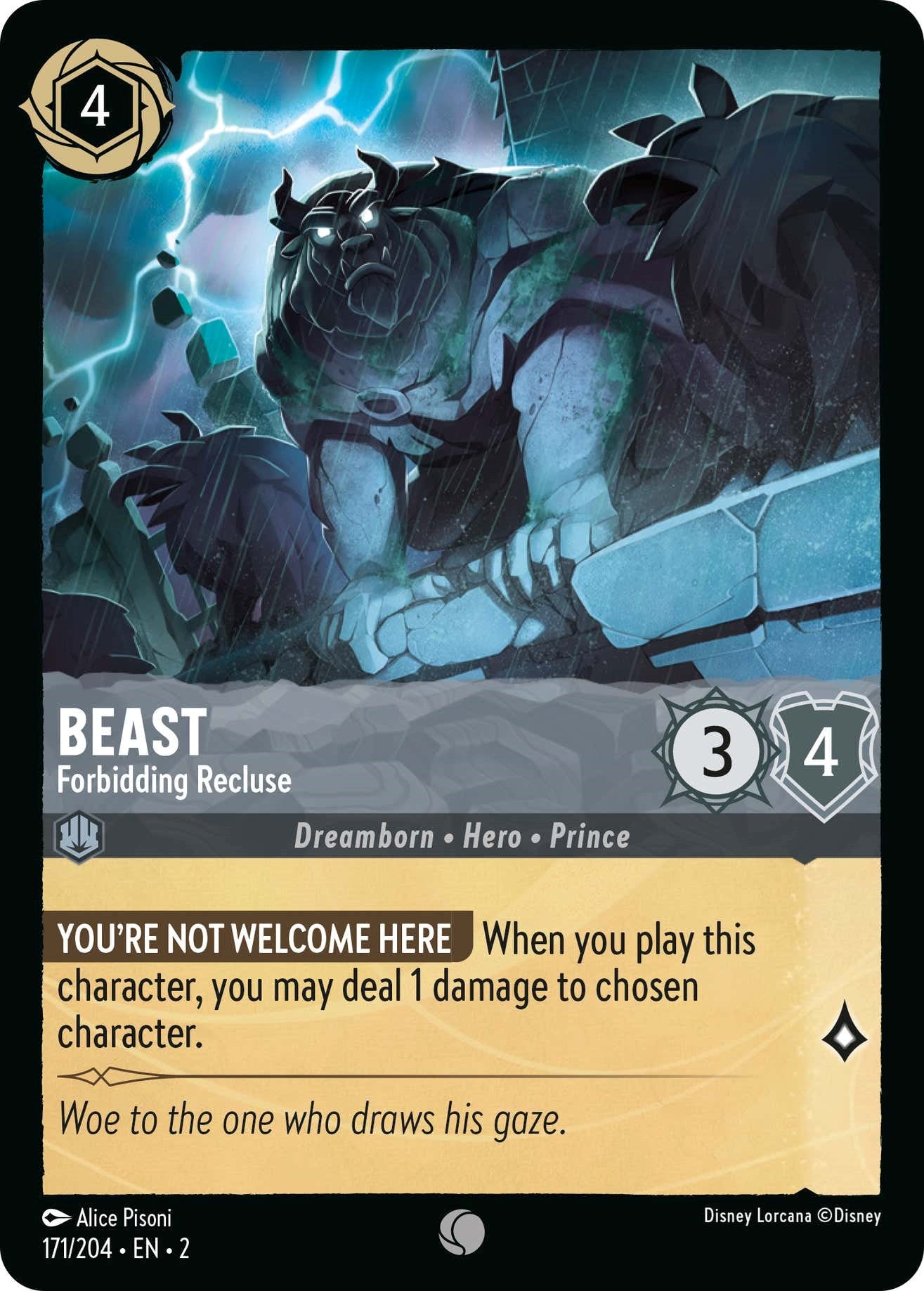 Beast - Forbidding Recluse (171/204) [Rise of the Floodborn] - Disney - Card Brawlers | Quebec | Canada |
