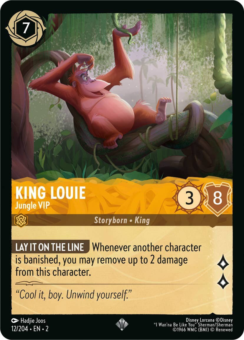King Louie - Jungle VIP (12/204) [Rise of the Floodborn] - Disney - Card Brawlers | Quebec | Canada |