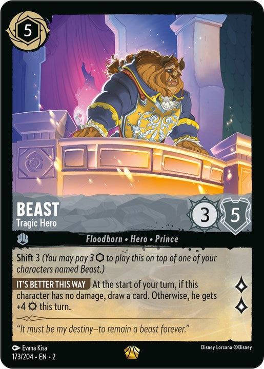Beast - Tragic Hero (173/204) [Rise of the Floodborn] - Disney - Card Brawlers | Quebec | Canada |