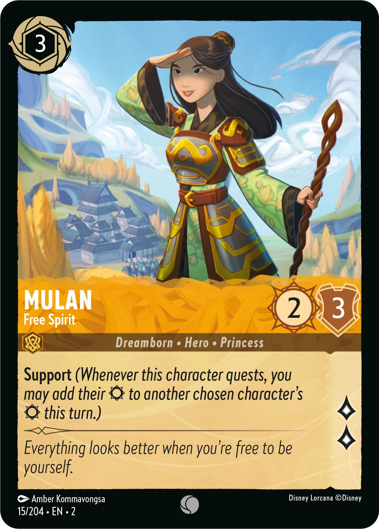Mulan - Free Spirit (15/204) [Rise of the Floodborn] - Disney - Card Brawlers | Quebec | Canada |