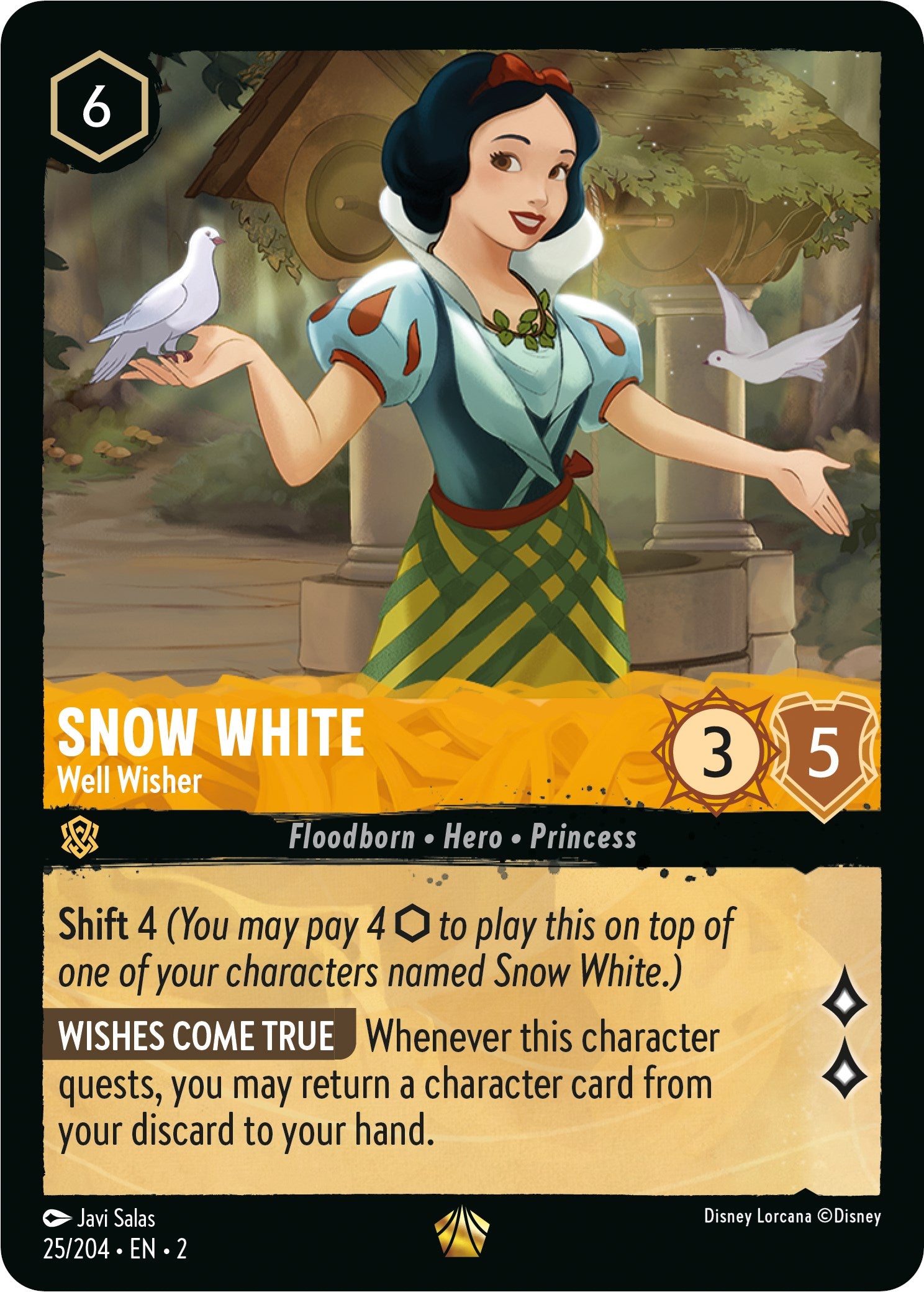 Snow White - Well Wisher (25/204) [Rise of the Floodborn] - Disney - Card Brawlers | Quebec | Canada |