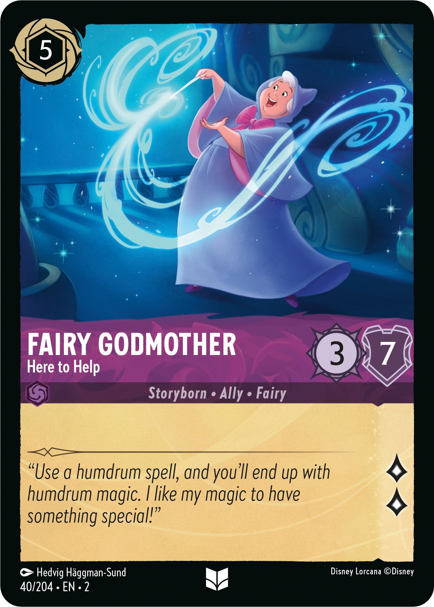 Fairy Godmother - Here to Help (40/204) [Rise of the Floodborn] - Disney - Card Brawlers | Quebec | Canada |