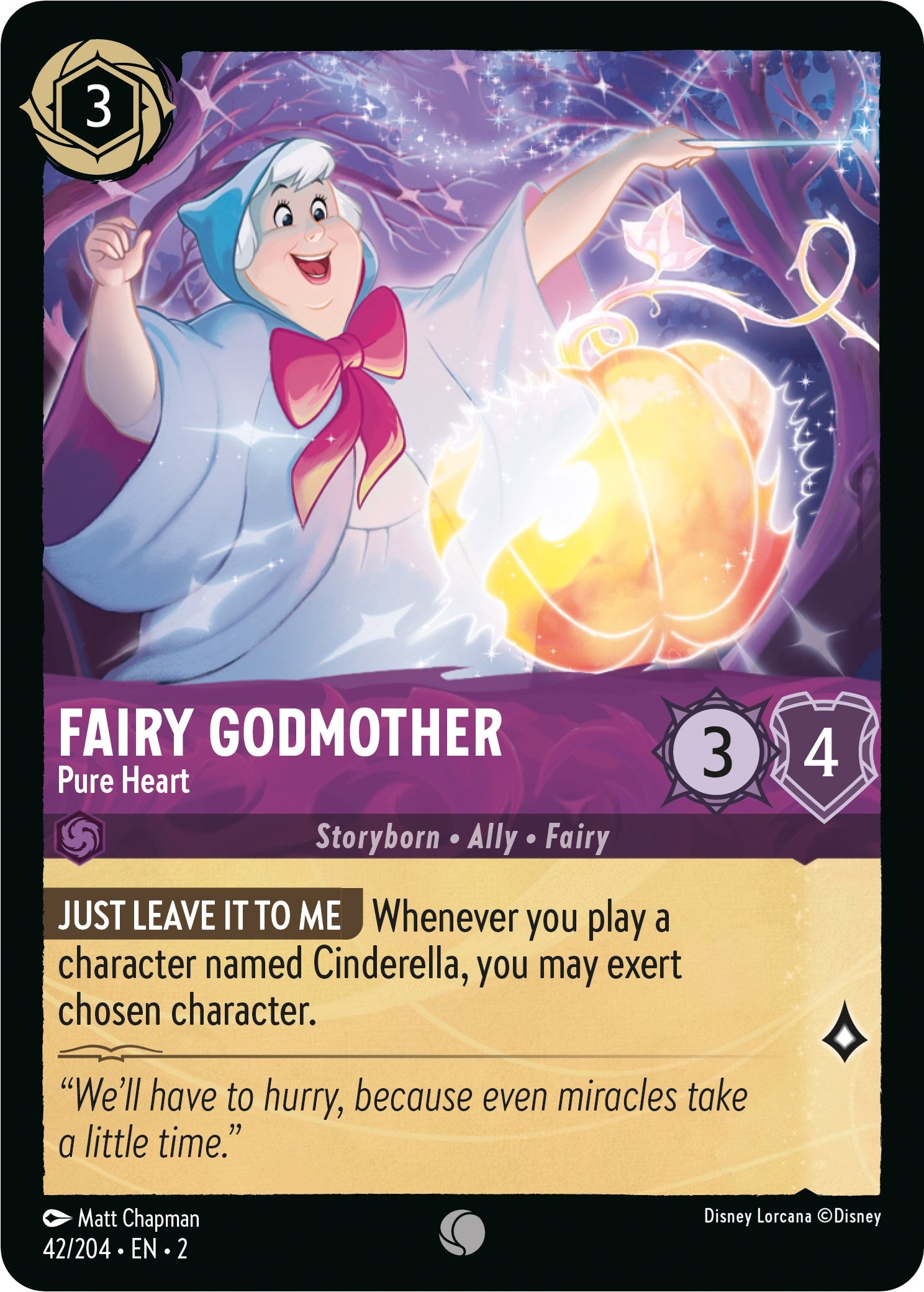 Fairy Godmother - Pure Heart (42/204) [Rise of the Floodborn] - Disney - Card Brawlers | Quebec | Canada |