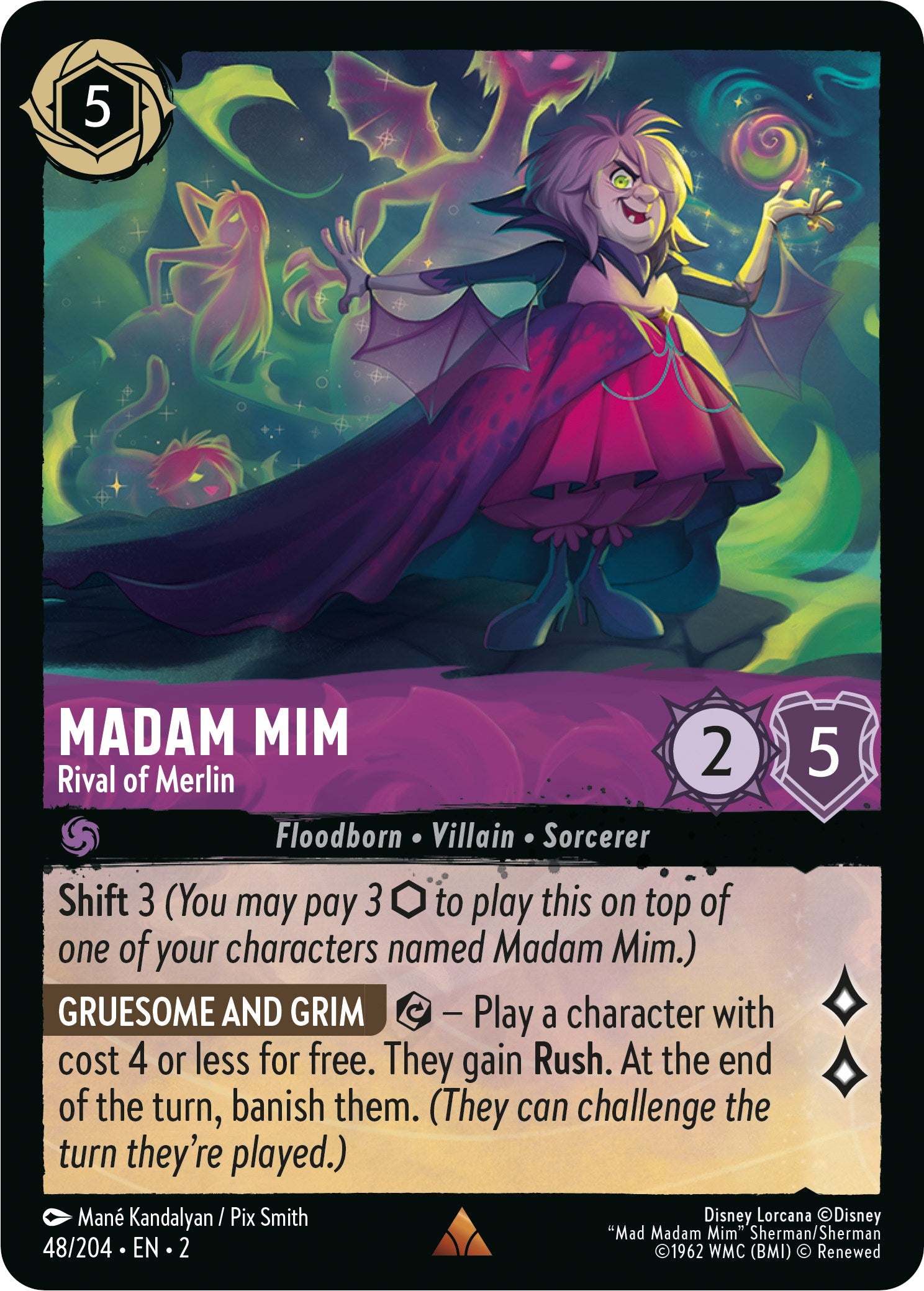 Madam Mim - Rival of Merlin (48/204) [Rise of the Floodborn] - Disney - Card Brawlers | Quebec | Canada |