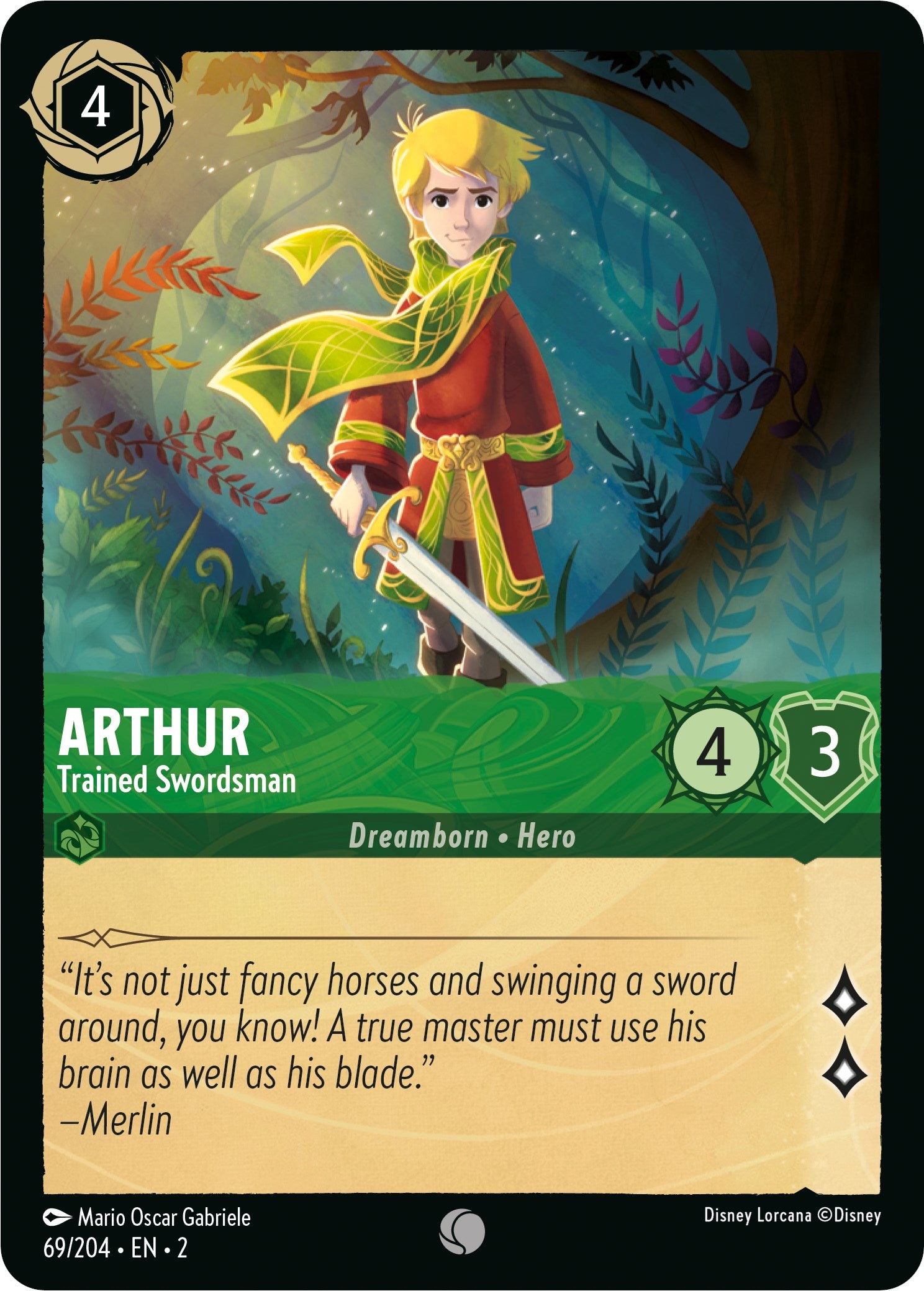 Arthur - Trained Swordsman (69/204) [Rise of the Floodborn] - Disney - Card Brawlers | Quebec | Canada |
