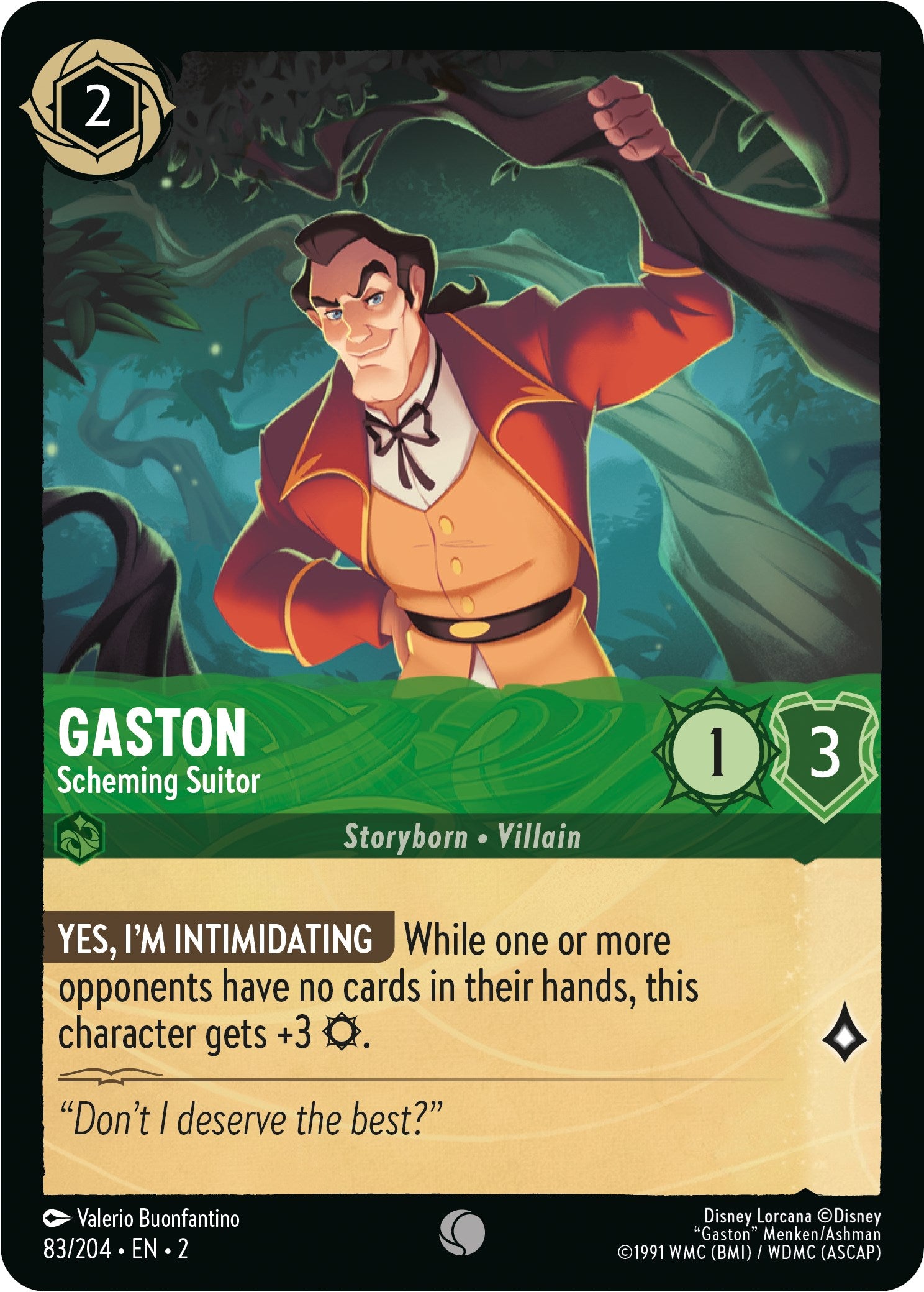 Gaston - Scheming Suitor (83/204) [Rise of the Floodborn] - Disney - Card Brawlers | Quebec | Canada |