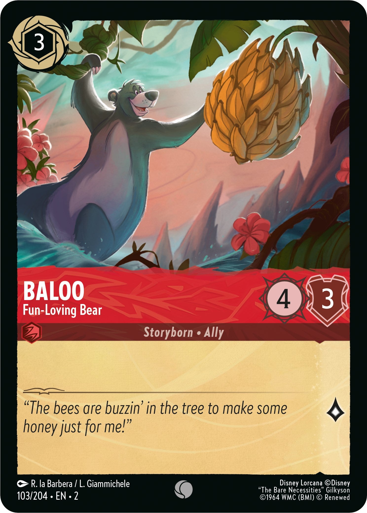 Baloo - Fun-Loving Bear (103/204) [Rise of the Floodborn] - Disney - Card Brawlers | Quebec | Canada |