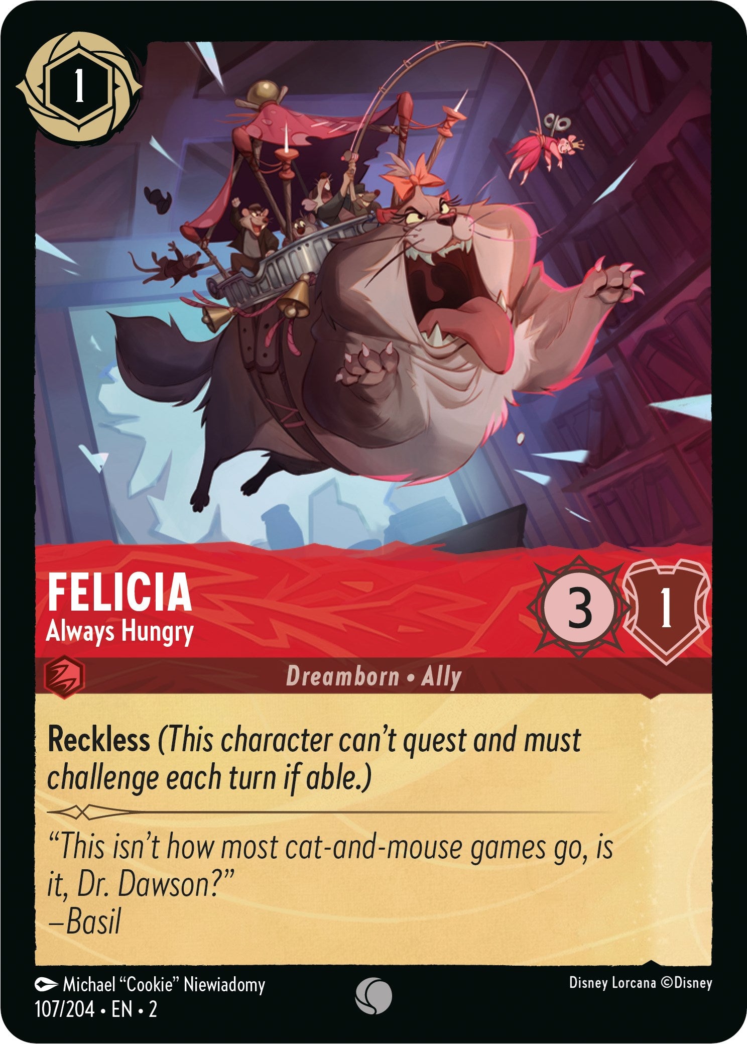 Felicia - Always Hungry (107/204) [Rise of the Floodborn] - Disney - Card Brawlers | Quebec | Canada |