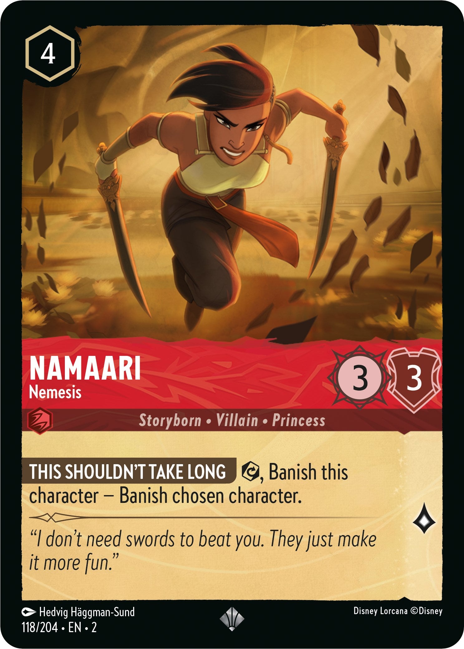 Namaari - Nemesis (118/204) [Rise of the Floodborn] - Disney - Card Brawlers | Quebec | Canada |
