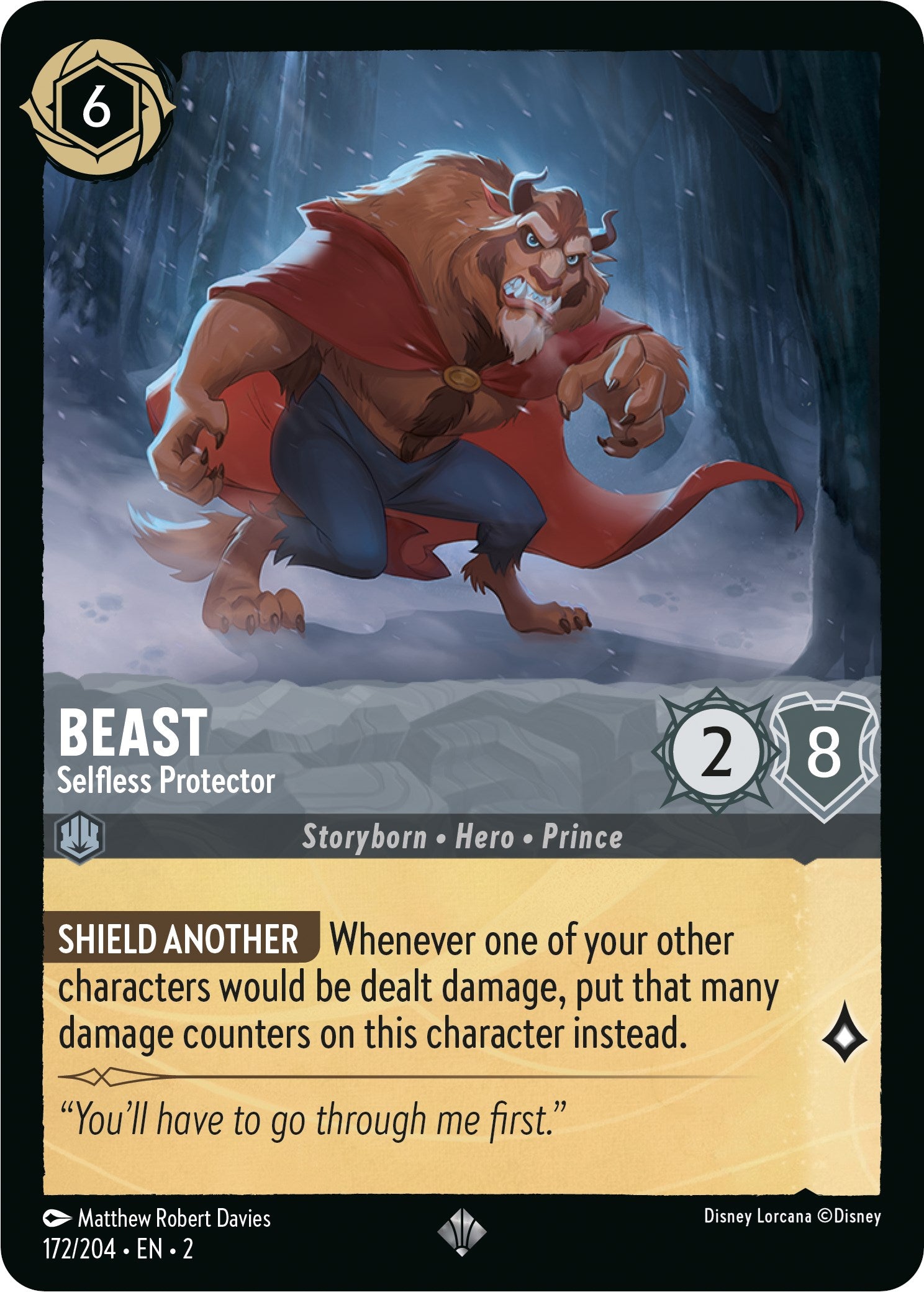 Beast - Selfless Protector (172/204) [Rise of the Floodborn] - Disney - Card Brawlers | Quebec | Canada |
