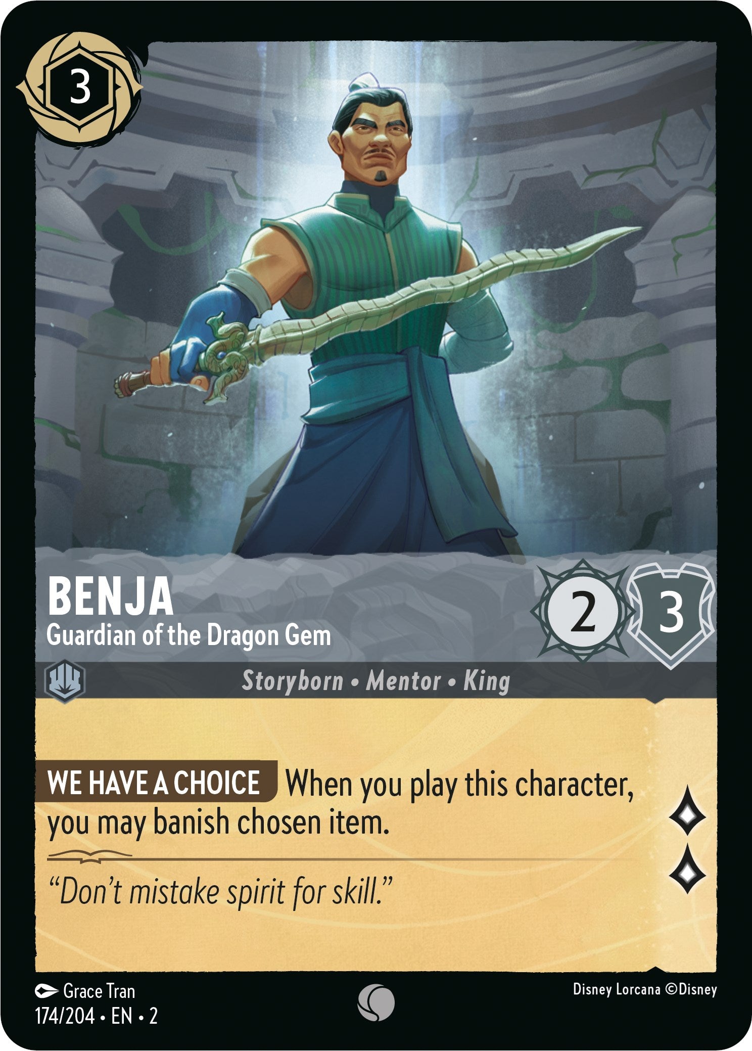 Benja - Guardian of the Dragon Gem (174/204) [Rise of the Floodborn] - Disney - Card Brawlers | Quebec | Canada |