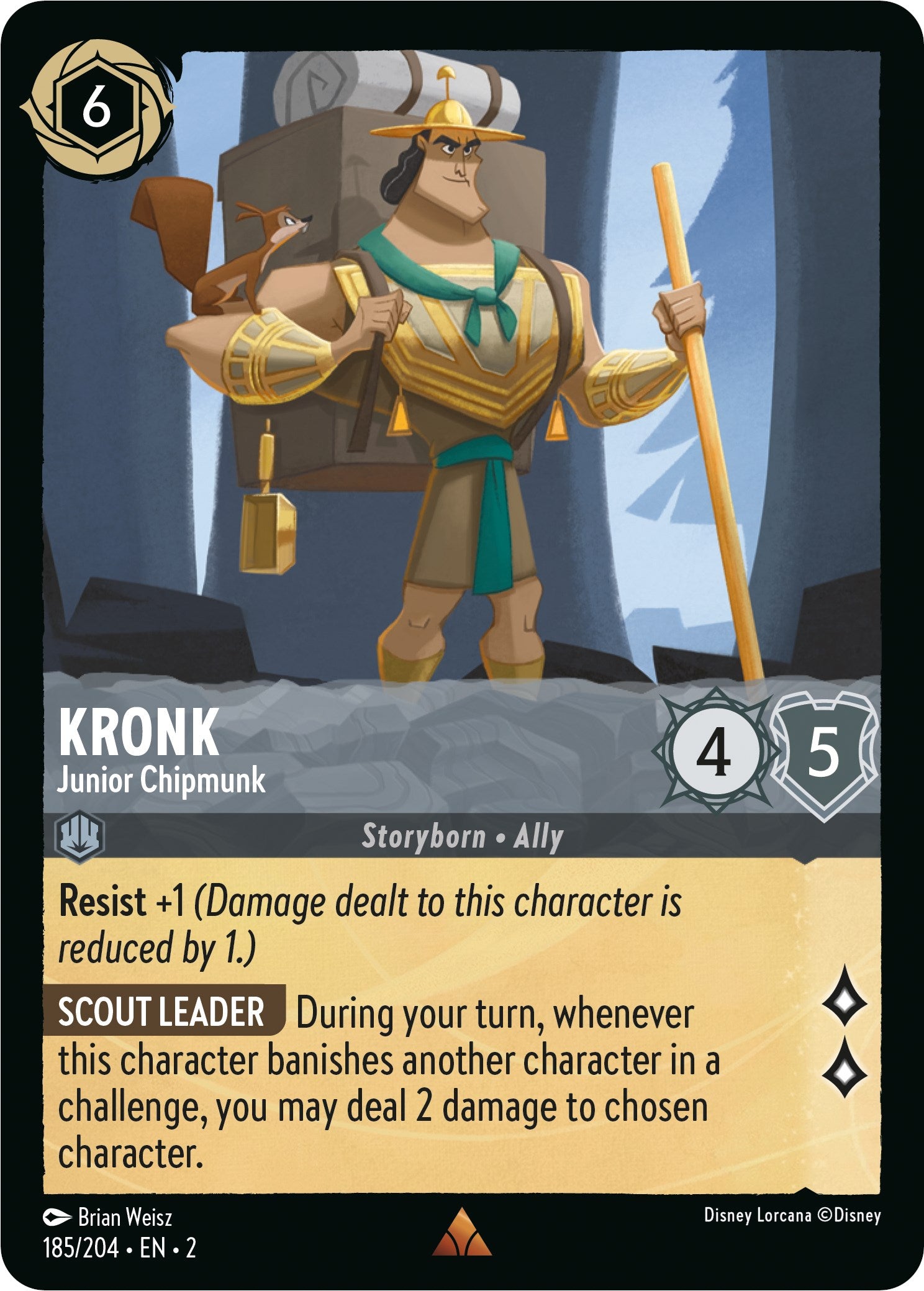 Kronk - Junior Chipmunk (185/204) [Rise of the Floodborn] - Disney - Card Brawlers | Quebec | Canada |