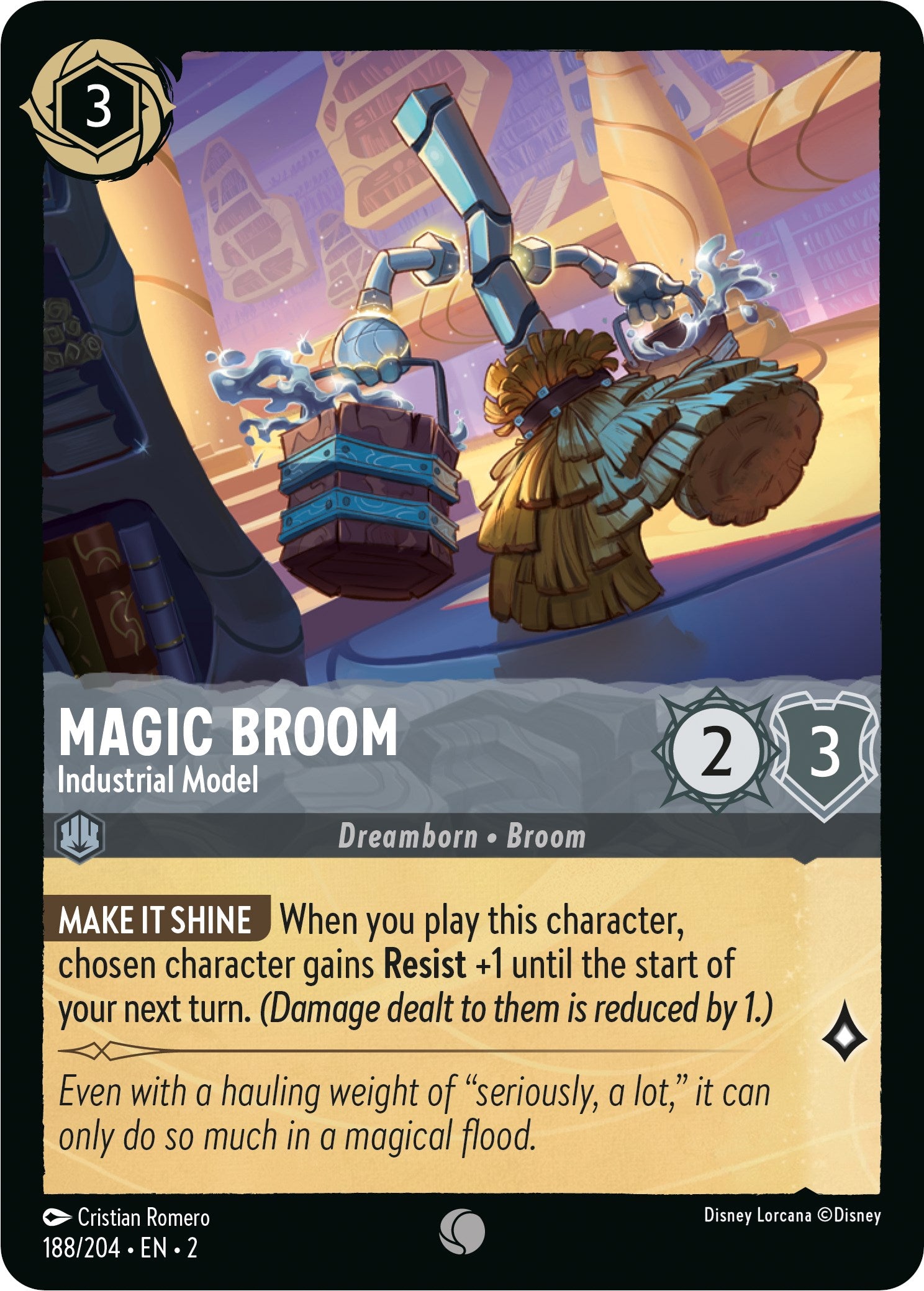 Magic Broom - Industrial Model (188/204) [Rise of the Floodborn] - Disney - Card Brawlers | Quebec | Canada |