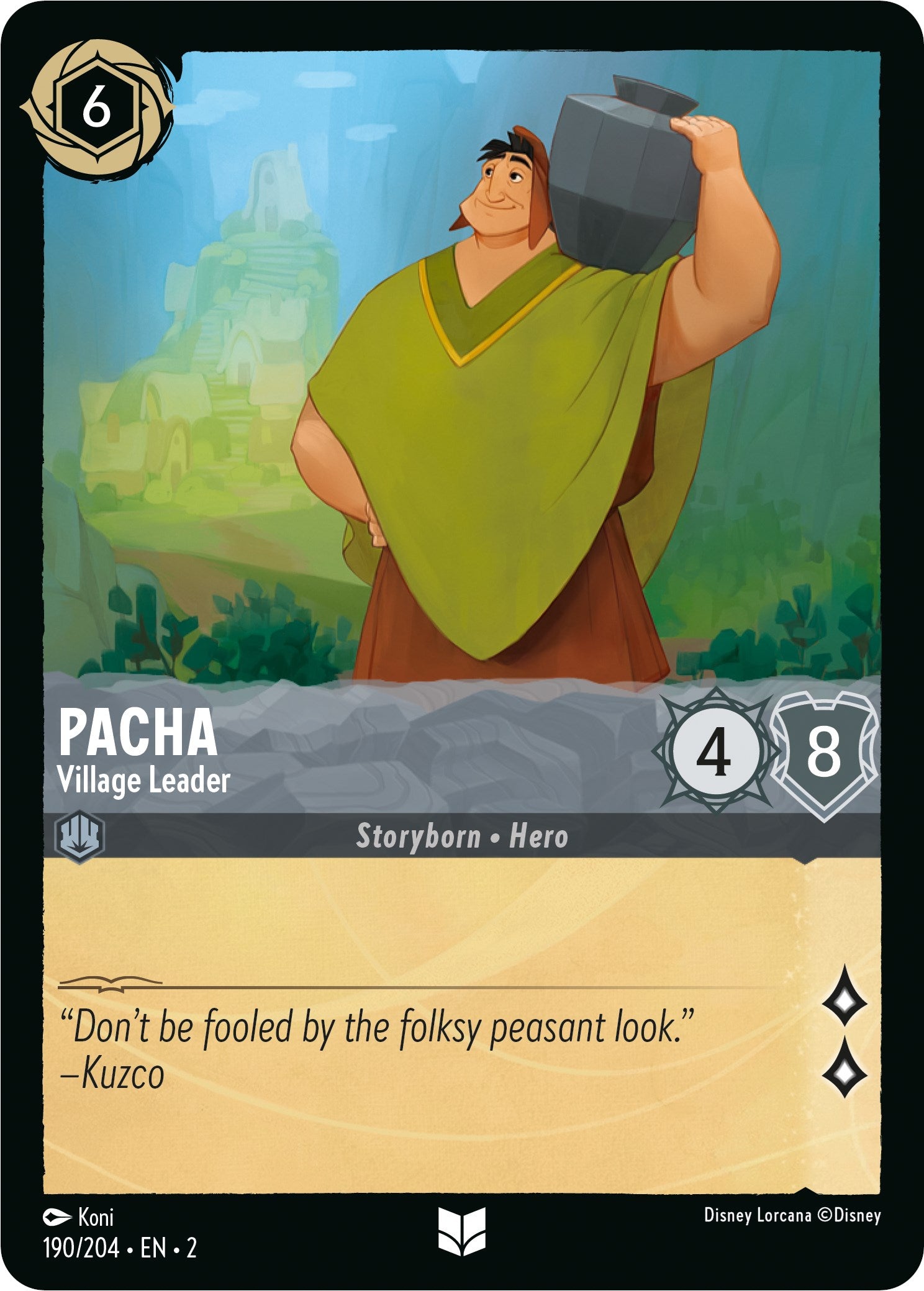 Pacha - Village Leader (190/204) [Rise of the Floodborn] - Disney - Card Brawlers | Quebec | Canada |