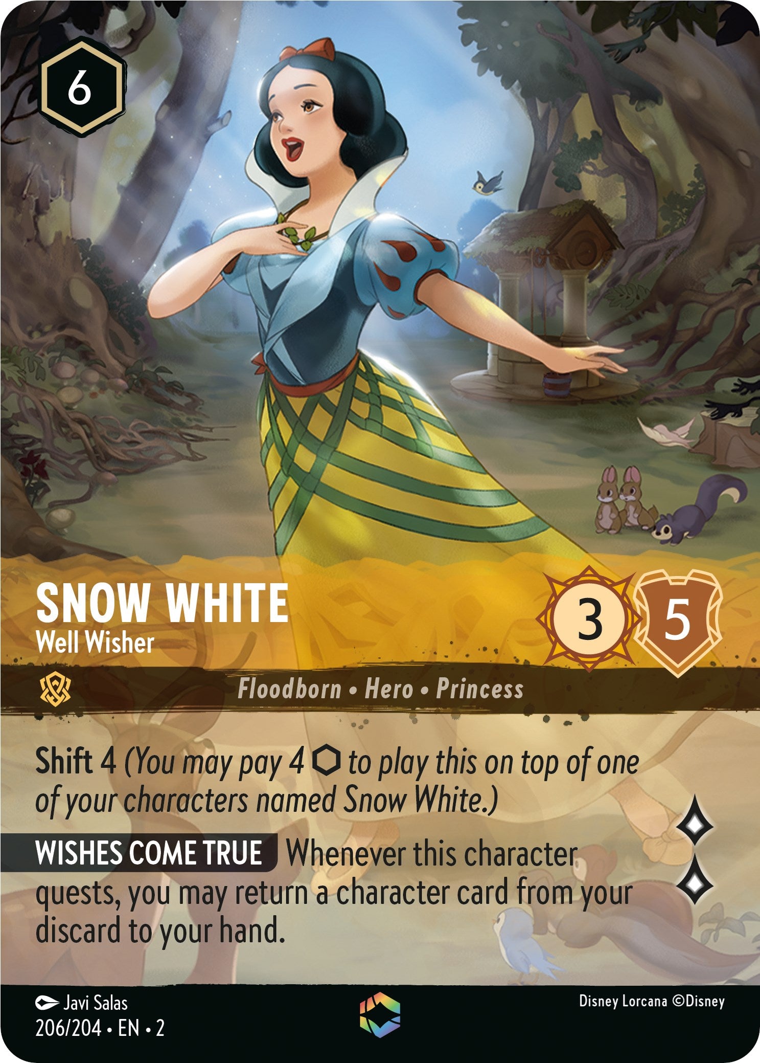 Snow White - Well Wisher (Enchanted) (206/204) [Rise of the Floodborn] - Disney - Card Brawlers | Quebec | Canada |