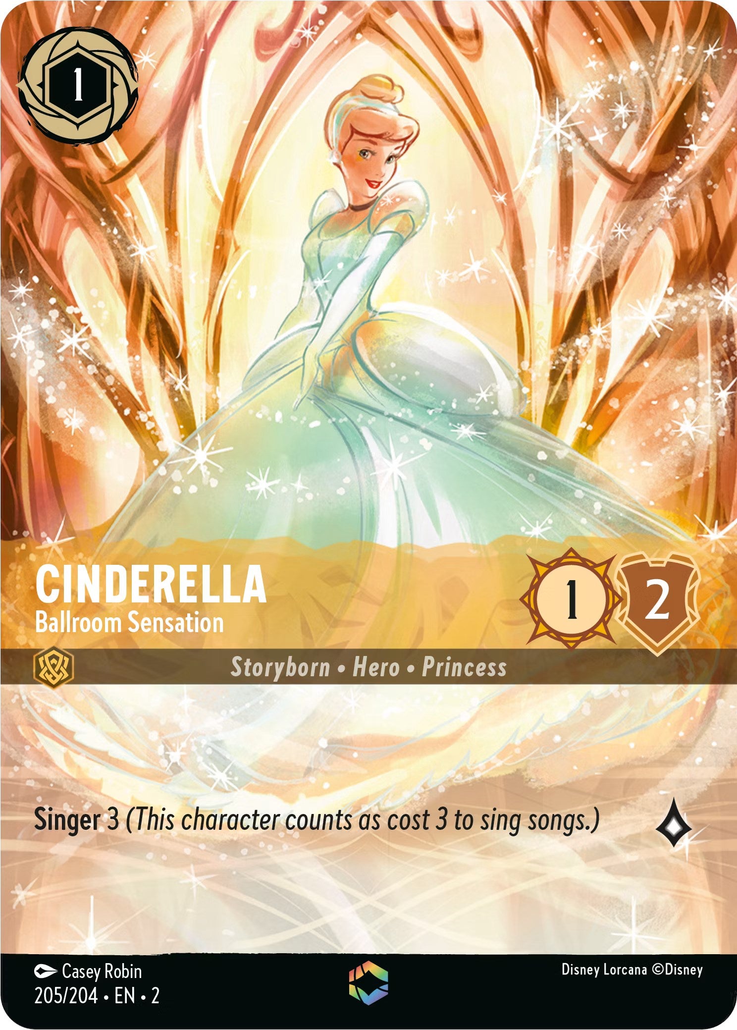 Cinderella - Ballroom Sensation (Enchanted) (205/204) [Rise of the Floodborn] - Disney - Card Brawlers | Quebec | Canada |