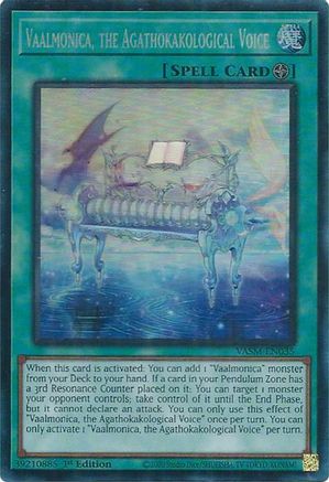 Vaalmonica, the Agathokakological Voice (CR) [VASM-EN035] Collector's Rare - Yu-Gi-Oh! - Card Brawlers | Quebec | Canada |