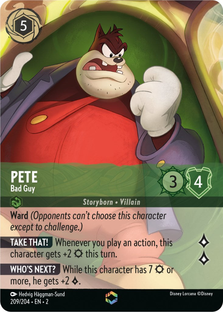 Pete - Bad Guy (Enchanted) (209/204) [Rise of the Floodborn] - Disney - Card Brawlers | Quebec | Canada |