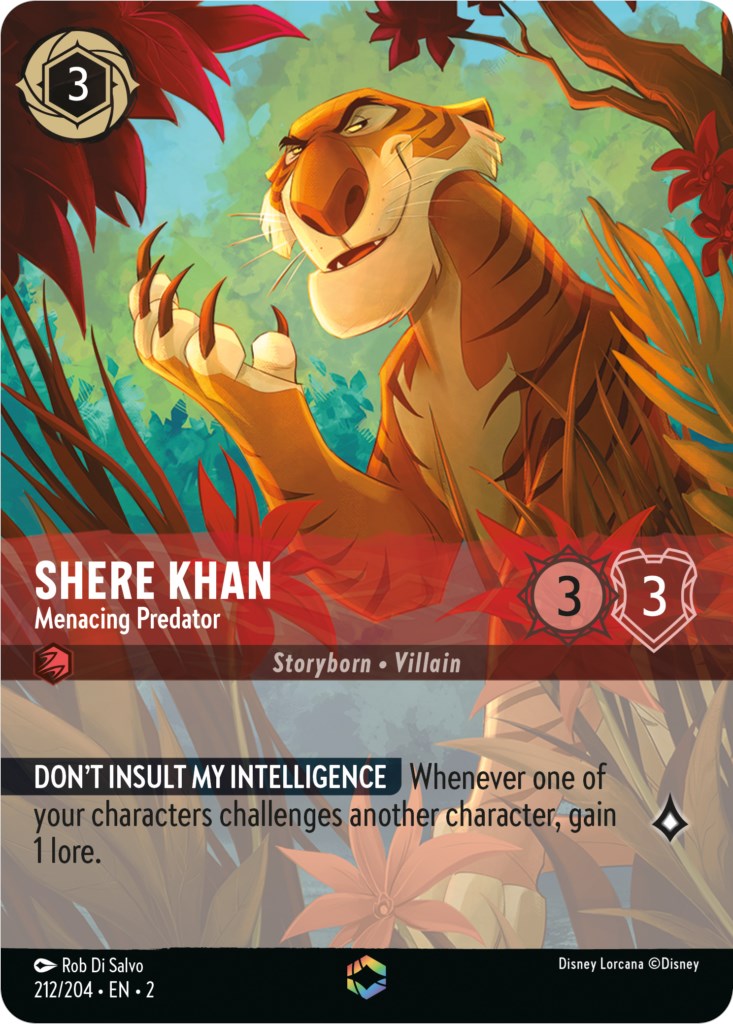 Shere Khan - Menacing Predator (Enchanted) (212/204) [Rise of the Floodborn] - Disney - Card Brawlers | Quebec | Canada |