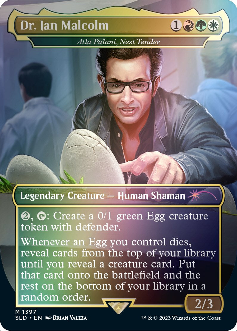 Dr. Ian Malcolm - Atla Palani, Nest Tender (Rainbow Foil) [Secret Lair Drop Series] - Magic: The Gathering - Card Brawlers | Quebec | Canada |