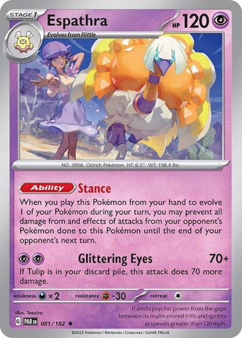 Espathra (081/182) (Build & Battle Box) [Scarlet & Violet: Paradox Rift] - Pokémon - Card Brawlers | Quebec | Canada |