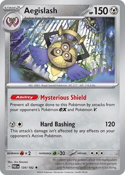 Aegislash (134/182) (Build & Battle Box) [Scarlet & Violet: Paradox Rift] - Pokémon - Card Brawlers | Quebec | Canada |