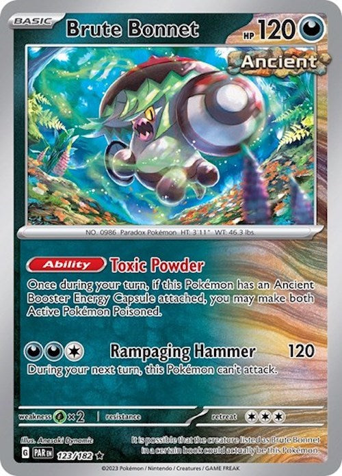 Brute Bonnet (123/182) (Cosmos Holo) [Scarlet & Violet: Paradox Rift] - Pokémon - Card Brawlers | Quebec | Canada |