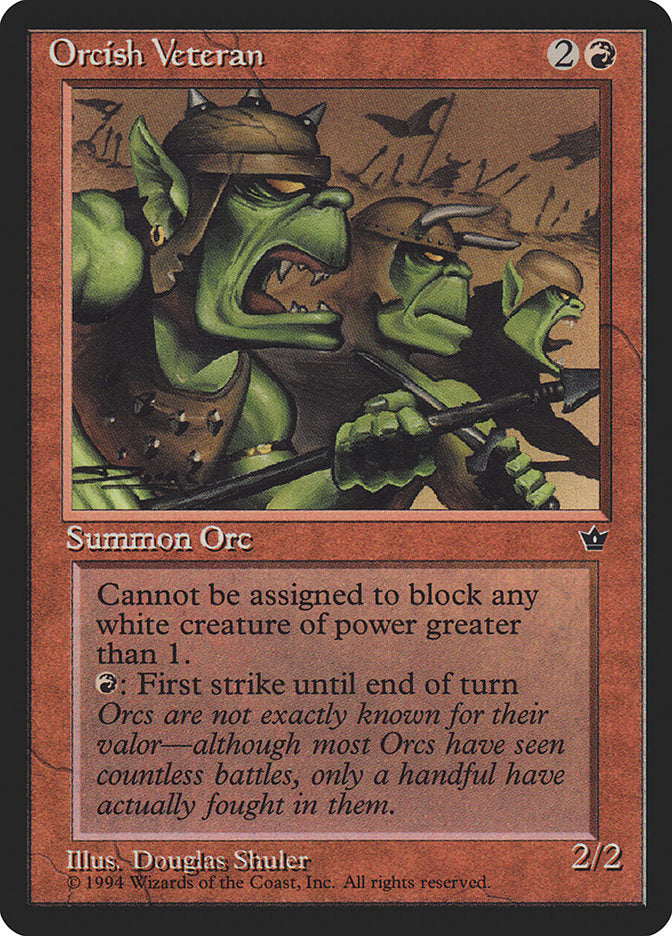 Orcish Veteran (Douglas Shuler) [Fallen Empires] - Magic: The Gathering - Card Brawlers | Quebec | Canada |
